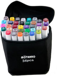 Motarro Motarro Double-Sided Ανεξίτηλοι Μαρκαδόροι Σετ 36 χρώματα Motarro Motarro Double-Sided Ανεξίτηλοι Μαρκαδόροι Σετ 36 χρώματα