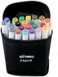 Motarro Motarro Double-Sided MP001-1W Ανεξίτηλοι Μαρκαδόροι Σετ 24 χρώματα Motarro Motarro Double-Sided MP001-1W Ανεξίτηλοι Μαρκαδόροι Σετ 24 χρώματα