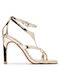 DKNY Patent Leather Women's Sandals Audrey with Ankle Strap Gold