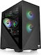 Thermaltake Divider 170 TG Gaming Mini Tower Computer Case with Window Panel and RGB Lighting Black