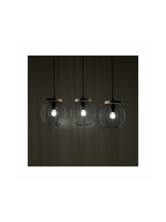 Click Pendant Light Black Grid with Socket E27 20x80x80cm