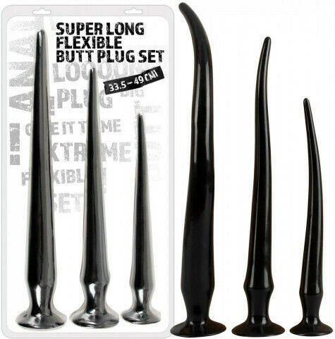 You2Toys Super Long Flexible Πρωκτικές Σφήνες Σετ Μαύρες 3τμχ