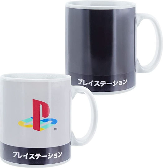 Paladone Playstation Heritage Heat Change Κούπα Κεραμική Μαύρη