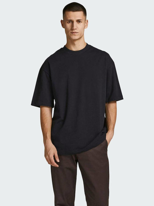 Jack & Jones T-shirt Bărbătesc cu Mânecă Scurtă Negru