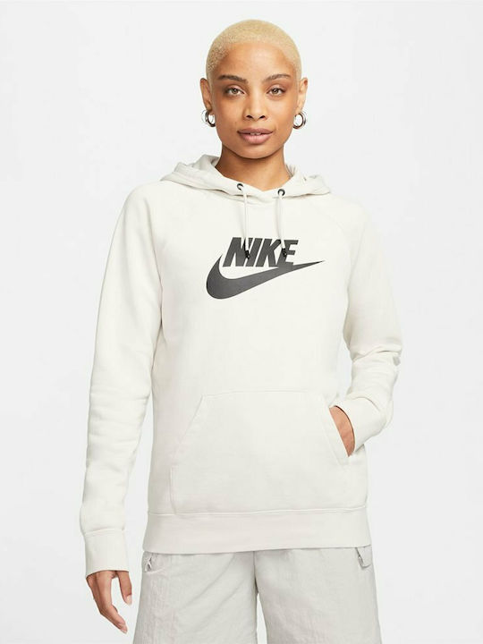 Nike Γυναικείο Φούτερ με Κουκούλα Λευκό