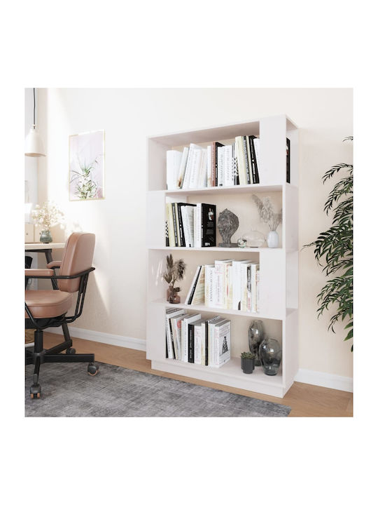 Bibliothek Weiß 80x25x132cm