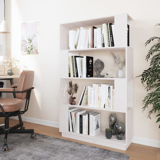 Bibliothek Weiß 80x25x132cm