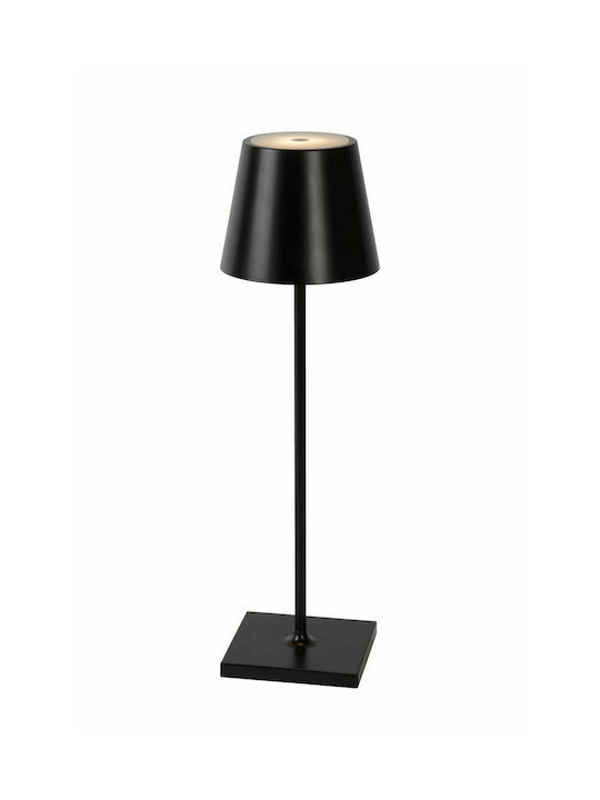 Lucide Lightning Justin Επιτραπέζιo Φωτιστικό LED Εξωτερικού Χώρου 2W με Θερμό Λευκό Φως IP54 Μαύρο