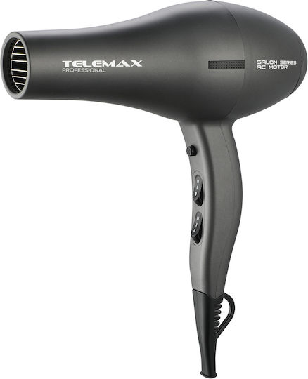 Telemax FK-8813 Professional Hair Dryer with Diffuser 2200W Grey