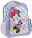 Back Me Up Minnie Go Lucky School Bag Backpack Elementary, Elementary in Purple color