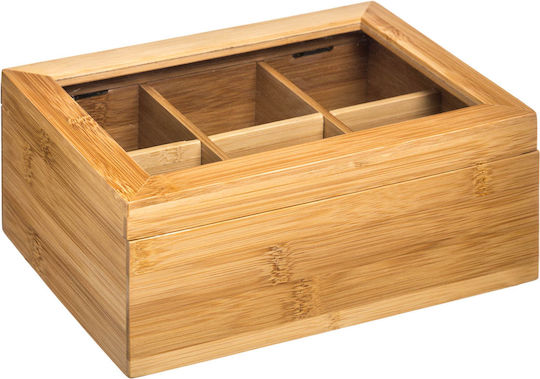 5Five Cuisine Κουτί για Τσάι με Καπάκι Ξύλινο Μπεζ 22x16x8.7cm 5Five Cuisine Κουτί για Τσάι με Καπάκι Ξύλινο Μπεζ 22x16x8.7cm