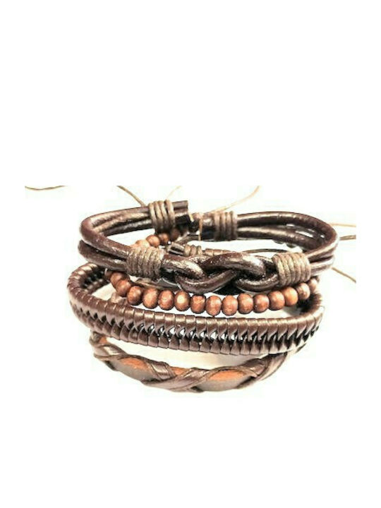 Satz von 4 Lederarmbändern Herrenarmbänder Damenarmbänder