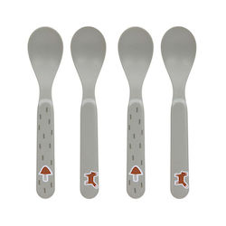 Laessig Baby Set with Spoons Little Forest made of Plastic for 6+ months 4pcs