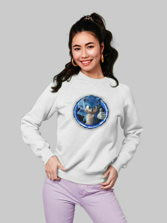 Sonic w sweatshirt - WHITE