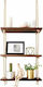 Shelf Wall Windmill Walnut / Natural 40x14x90cm