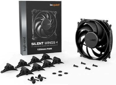 Be Quiet Silent Wings 4 Gehäuselüfter 120mm mit Verbindung 4-Pin PWM 1Stück Schwarz