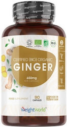 WeightWorld Ginger Organic 650mg 90 capace Ghimbir