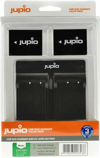 Jupio Διπλός Φορτιστής Μπαταρίας CFU1001 Συμβατός με Fujifilm & 2x NP-W126S Battery Kit