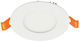 Vito Round Plastic Recessed Spot with Integrated LED and Natural White Light White 10.5x10.5cm. 1pcs