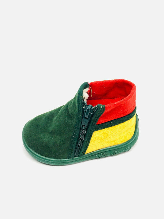 Kinderhausschuhe Stiefel Grün