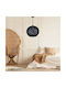 Megapap Gibson Pendant Light Black with Rope for Socket E27 30x23x70cm