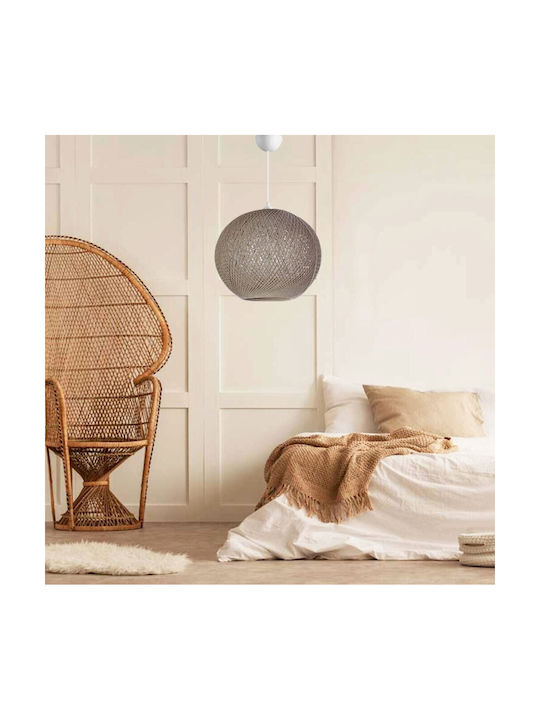 Megapap Gibson Pendant Light Gray Ball with Soc...