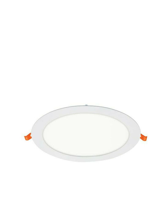 Vito Lena-RX Round Recessed LED Panel 18W with Warm White Light 3000K 22cm