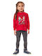 Kinder-Set mit Leggings Winter 2Stück Rot