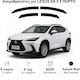Heko Set of Windbreakers Front and Rear Car Dark Fime for Lexus NX AZ20 5D 2021+ 4pcs