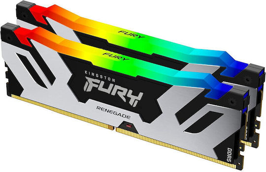Kingston Fury Renegade RGB 32GB DDR5 RAM cu 2 module (2x16GB) și Viteză 6000 pentru Desktop