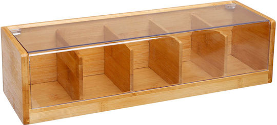 5Five Cuisine Κουτί για Τσάι με Καπάκι Ξύλινο Μπεζ 36x11x9.5cm 5Five Cuisine Κουτί για Τσάι με Καπάκι Ξύλινο Μπεζ 36x11x9.5cm
