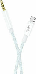 XO NB-R211B Braided USB 2.0 Cable USB-C male - 3.5mm male White 1m