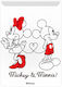 Babaco Pocket Stickers Mickey and Minnie 002 Stickers for Mobile White