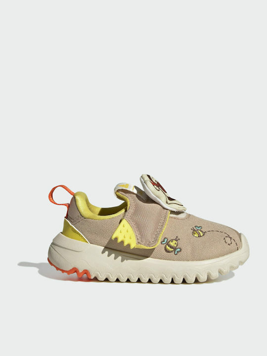 Suru365 Kids Sneakers with Scratch Magic Beige / Impact Yellow / Wonder White