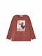 Mayoral Kids Blouse Long Sleeve Burgundy