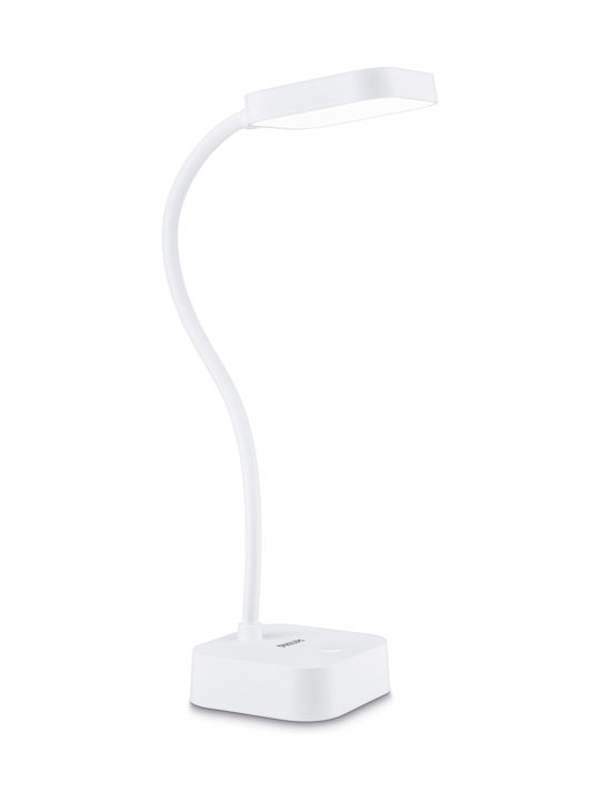 Philips Rock LED Bürobeleuchtung mit flexiblem Arm in Weiß Farbe 929003241407