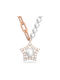 Swarovski Stella Necklace with design Star with Rose Gold Plating