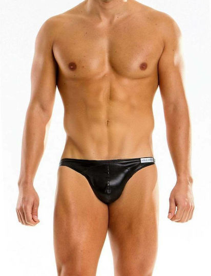 Modus Vivendi Leather Low Cut Brief Black