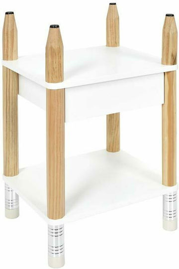 Детска нощна шкафче Дърво Бежов 34x14x38.5см