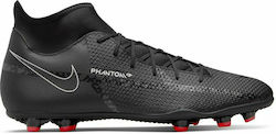 Nike Phantom GT2 Club Dynamic Fit FG Ψηλά Ποδοσφαιρικά Παπούτσια με Τάπες Black / Bright Crimson / Summit White