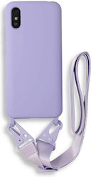 Bodycell Back Cover Σιλικόνης με Λουράκι Μωβ (R...