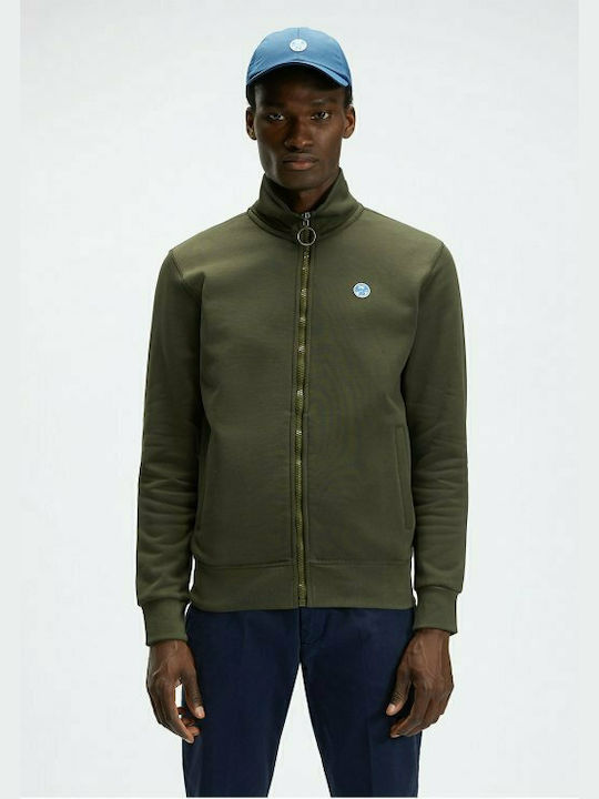 Men's Full Zip Cardigan - Khaki