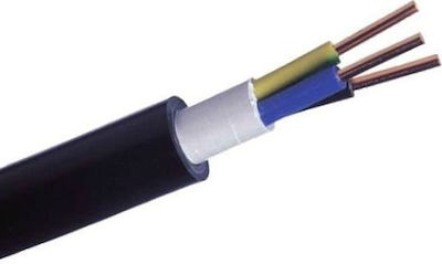 Nexans NYY E1VVU Cablu de alimentare cu secțiune 3x2.5mm² în culoarea Negru 1m