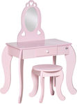 HomCom Ξύλινη Kids Beauty Vanity