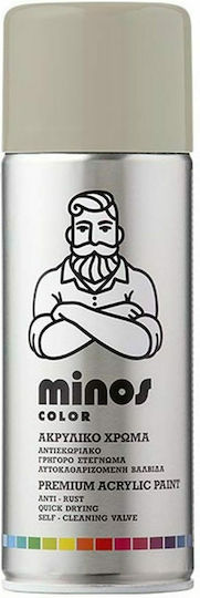Minos Spray Spray Vopsea cu Metalic Efect Gri Botswana RAL 7032 400ml