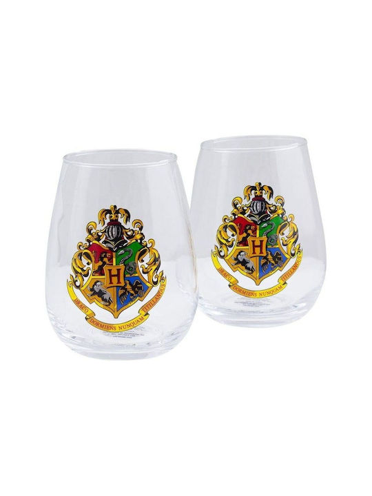 Paladone Harry Potter - Hogwarts Crest Σετ Ποτήρια Νερού από Γυαλί 2τμχ