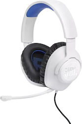 JBL Quantum 100P Over Ear Gaming Headset με σύνδεση 3.5mm Λευκό