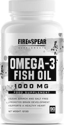 Fire & Spear Omega 3 Fish Oil Ιχθυέλαιο 1000mg 90 μαλακές κάψουλες