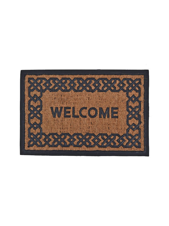 Ankor Coconut Fiber Doormat Welcome Καφέ 40x60εκ.