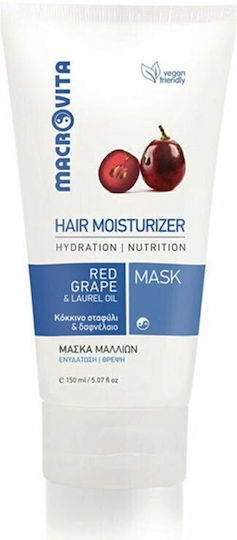 Macrovita Κόκκινο Σταφύλι & Δαφνέλαιο Μάσκα Μαλλιών για Ψαλίδα 150ml